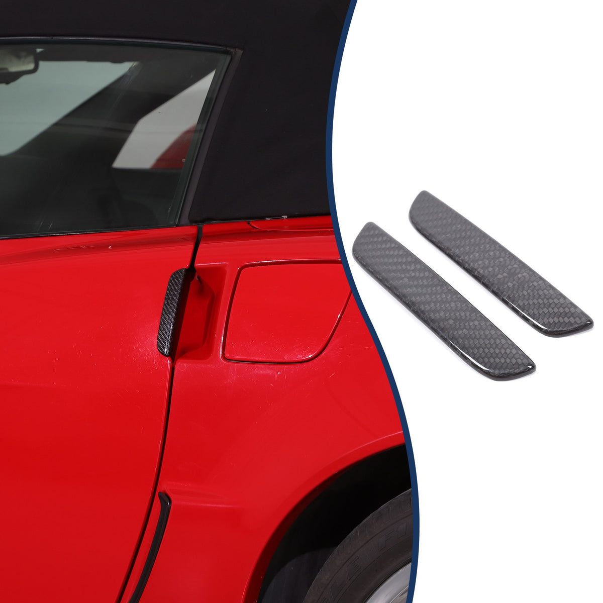 Real Dry Carbon Fiber Door Handle Trim For Corvette C6 2005-2013 12