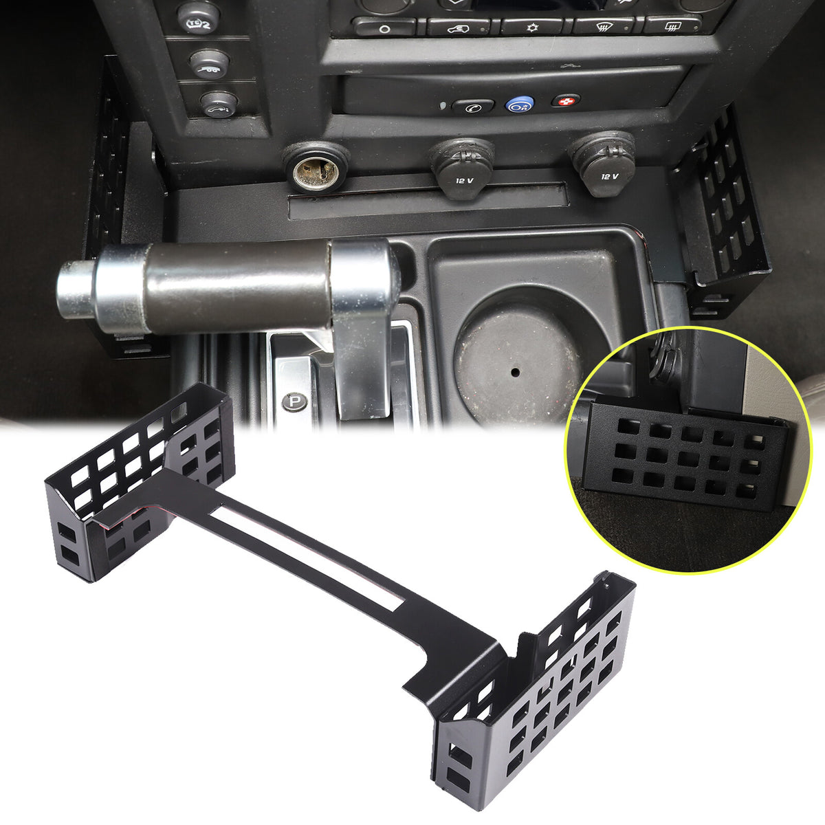 Interior Gear Shift Side Storage Box Two Baskets For Hummer H2 2001-2007 18