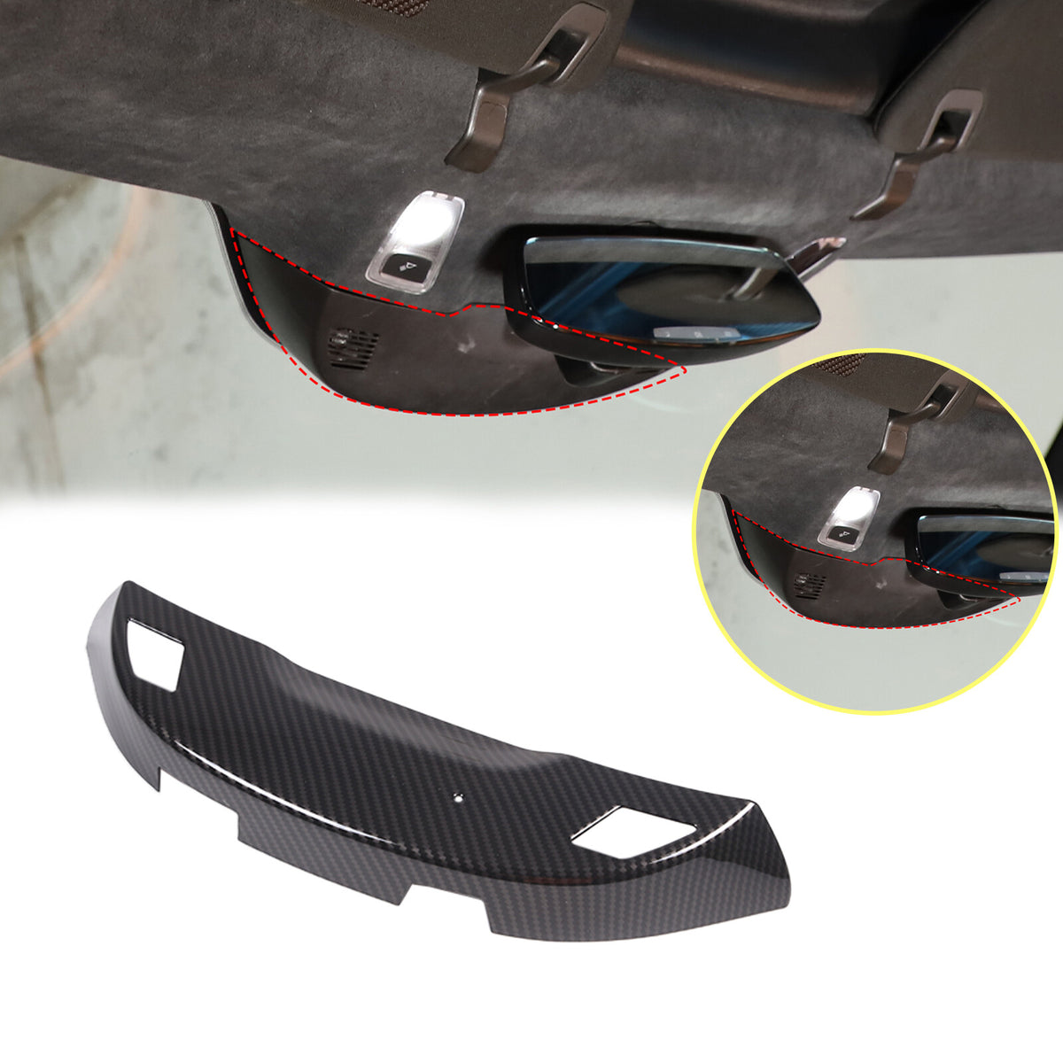 ABS Carbon Fiber Interior Center Console Panel Trim Set For Corvette C7 2014-19 - Variants 11-14 17