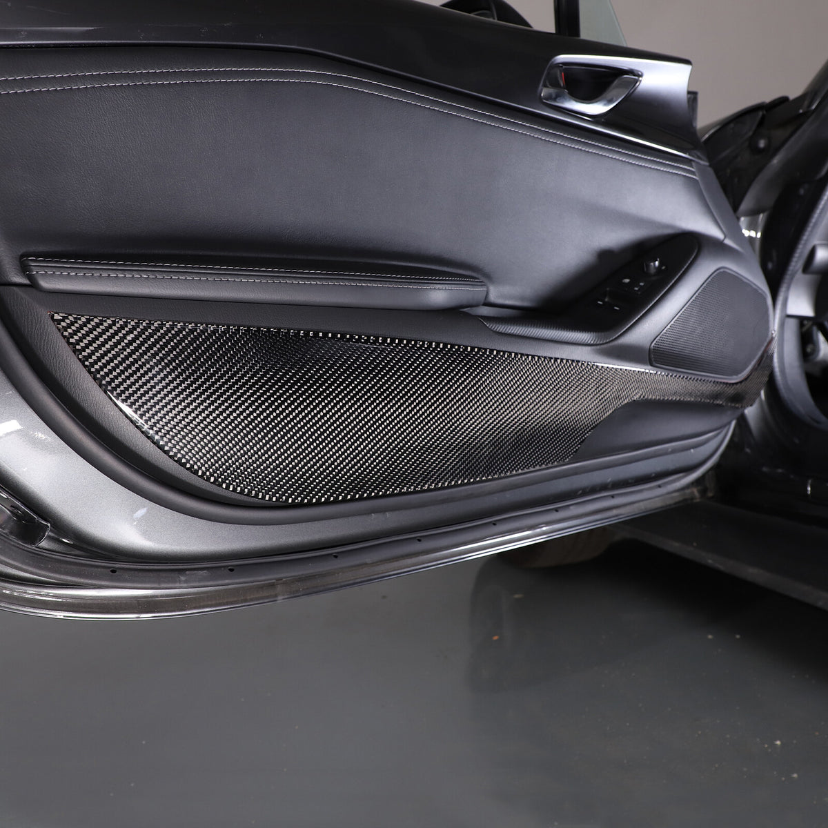 Soft Carbon Fiber Door Anti-Kick Panel Sticker For Mazda MX-5 Miata 16-23 10