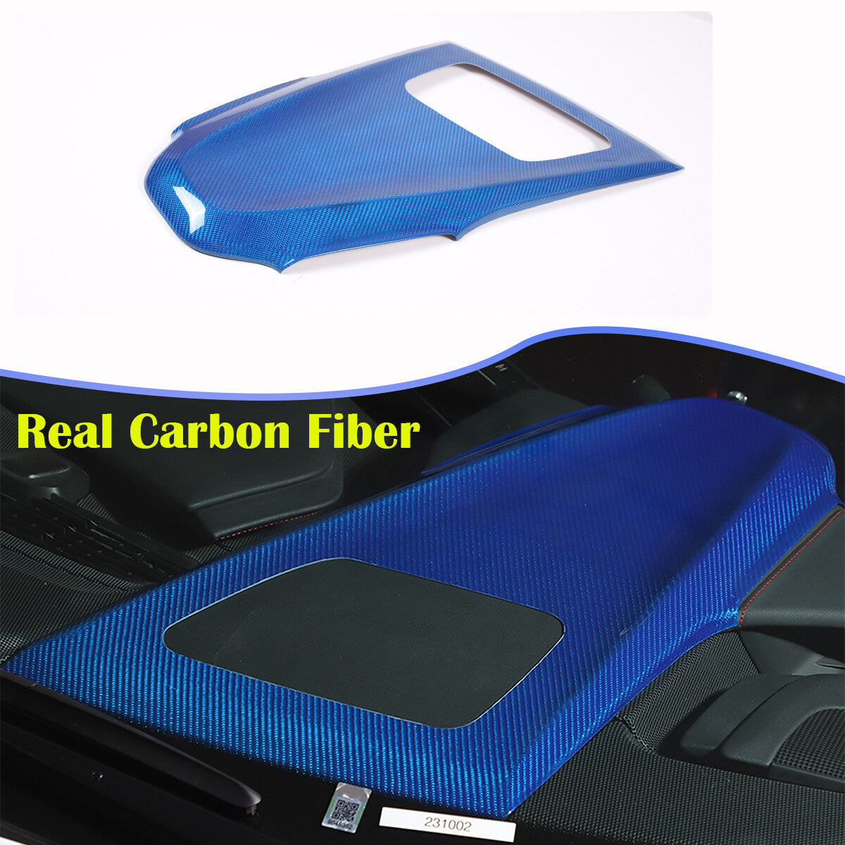 Blue Real Carbon Fiber Full Interior Set Decor Trim Kit for Corvette C8 20-25 - Variants 1-5 48