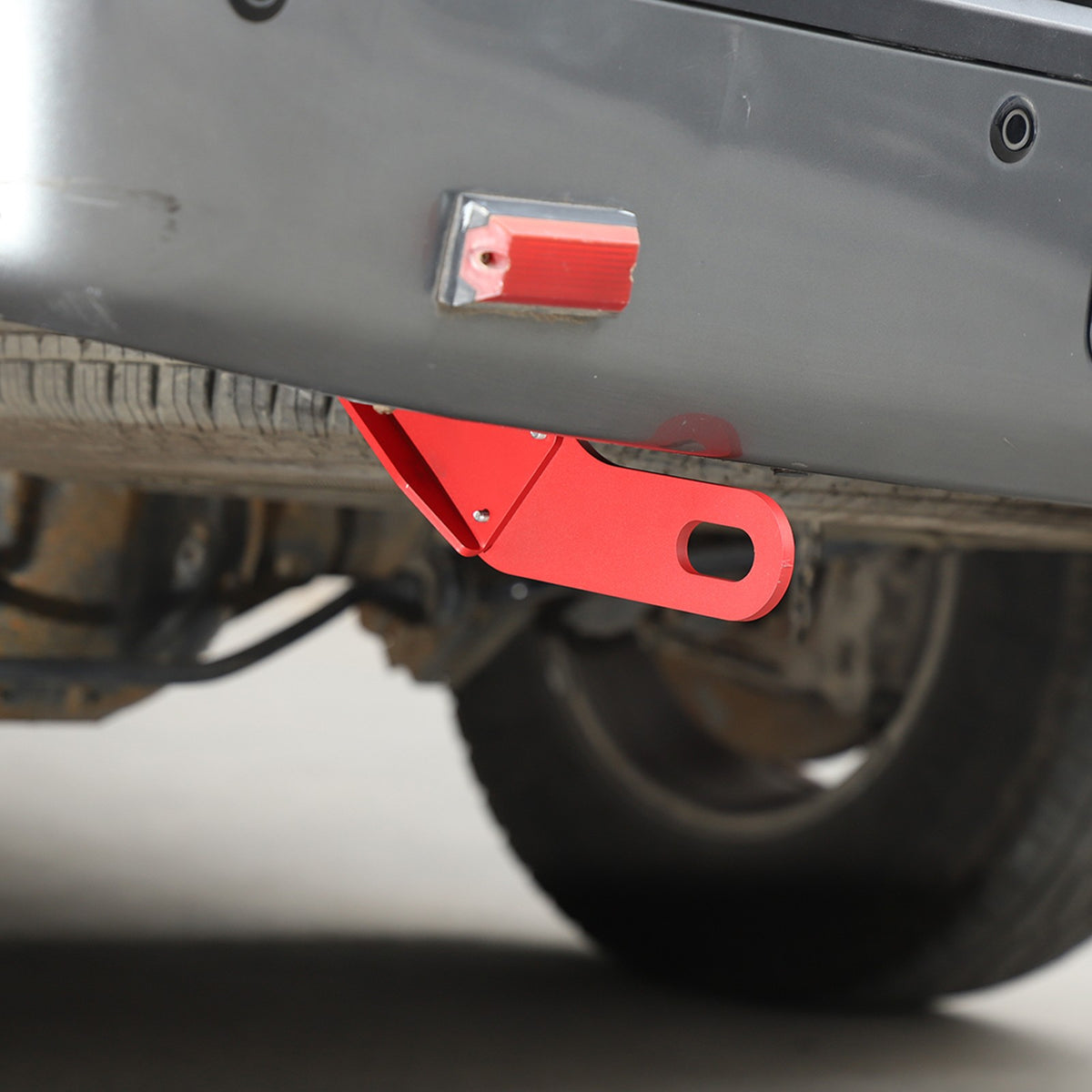 Red Steel Rear Bumper Left & Right Tow Hook Rescue For Nissan Titan 2016-23 9