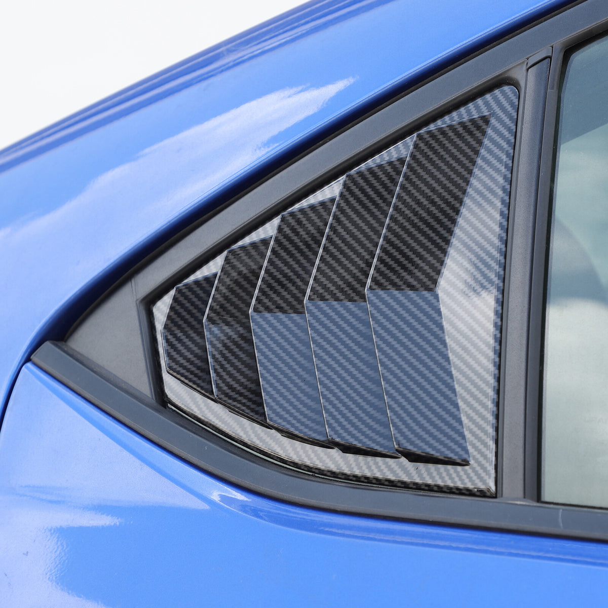 ABS Carbon Fiber Side Window Louver Shutter Cover For Subaru WRX 2022-2024 7