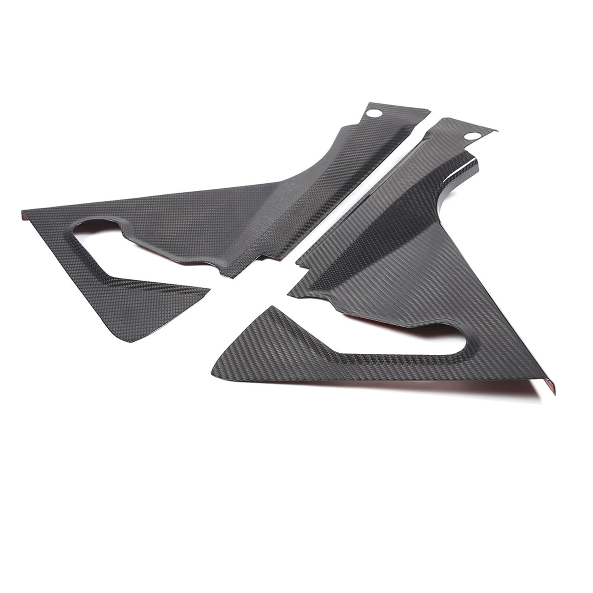 Real Carbon fiber Engine Bay Corner Panel Trim Cover Base Cover For Corvette C8 14