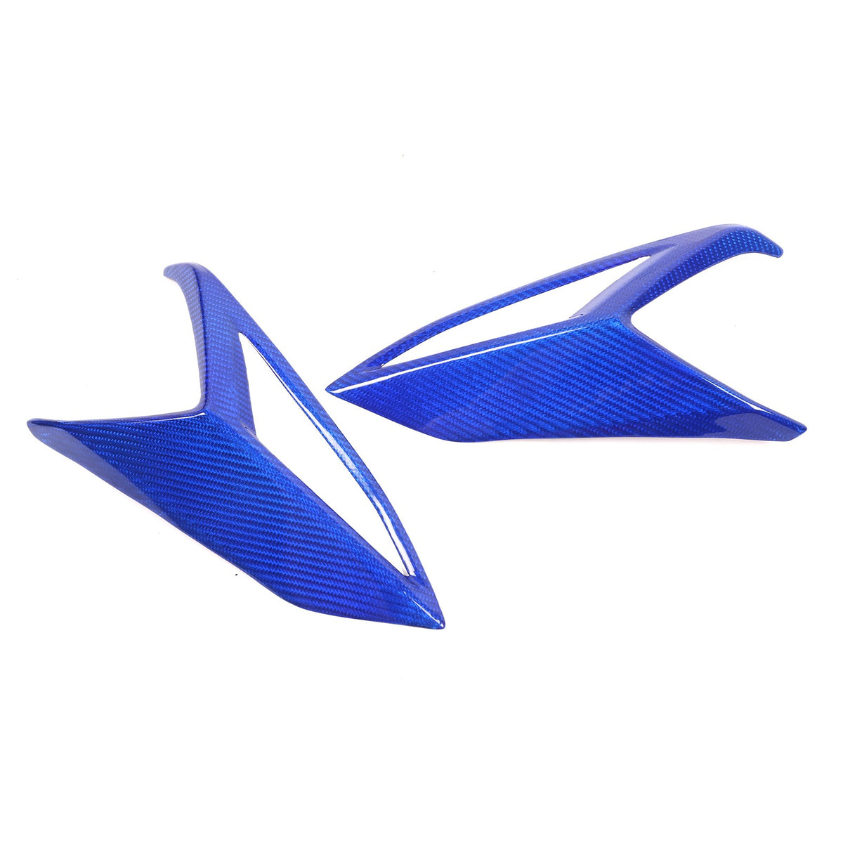 Blue Real Carbon Fiber Rear Tail Light Side Trim For Corvette C8 2020+ 18