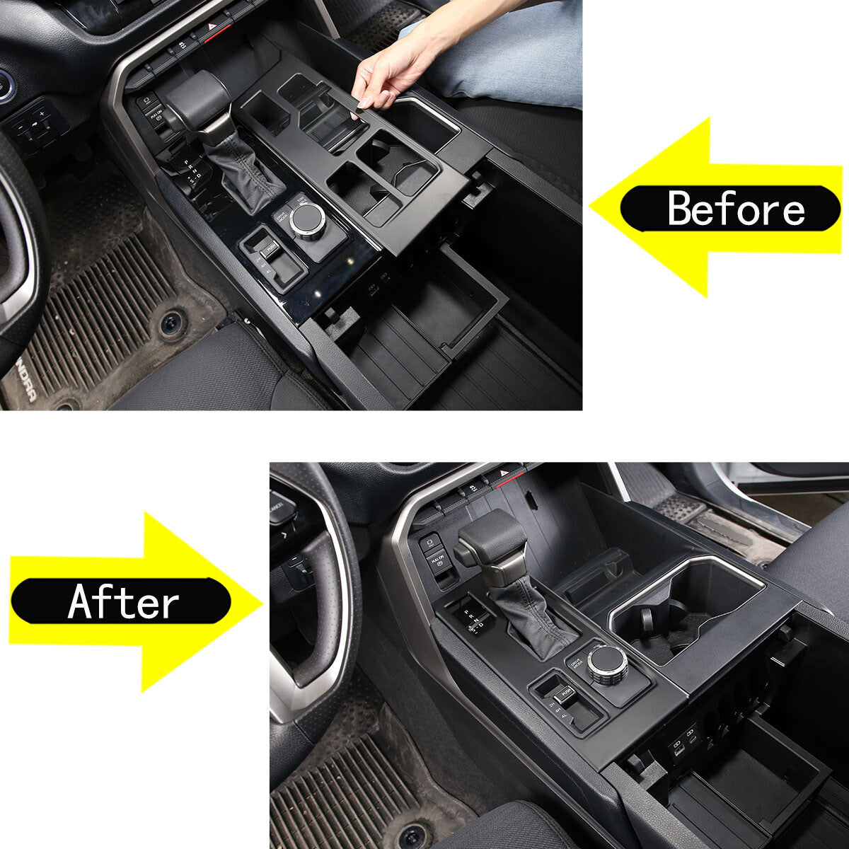 Matte Black ABS Interior Decoration Cover Trim Kit For Toyota Tundra 2022-26 US - Variants 16-20 38