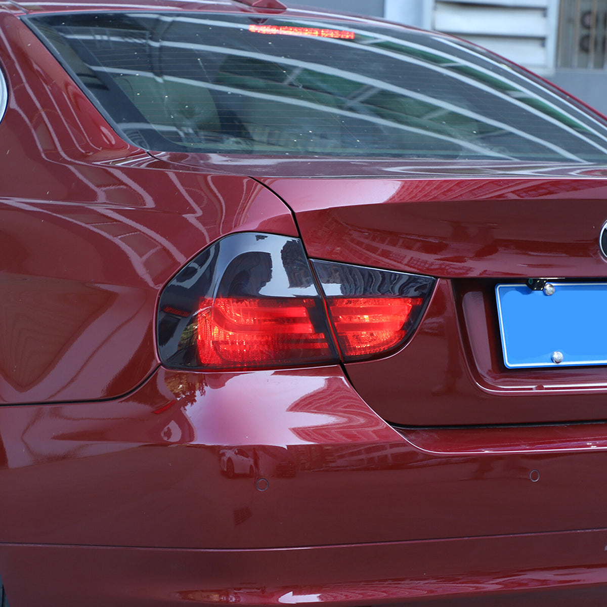 Smoked Black Rear Tail Light Guard Cover Trim Bezels For BMW 3 Series E90 09-12 16
