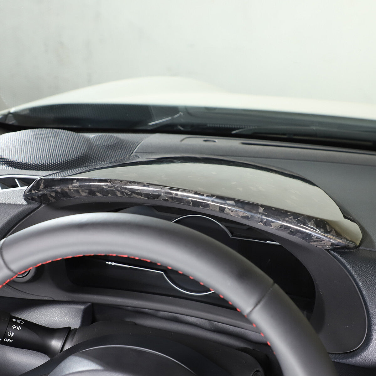 Forged carbon Dashboard Shade panel Trim Bezel For Toyota 86/Subaru BRZ 2022+ 4