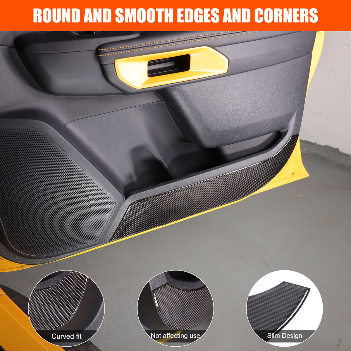Front & Rear Door Bottom Anti-Kick Sticker Trim For Ford Ranger Raptor T9 2024 16