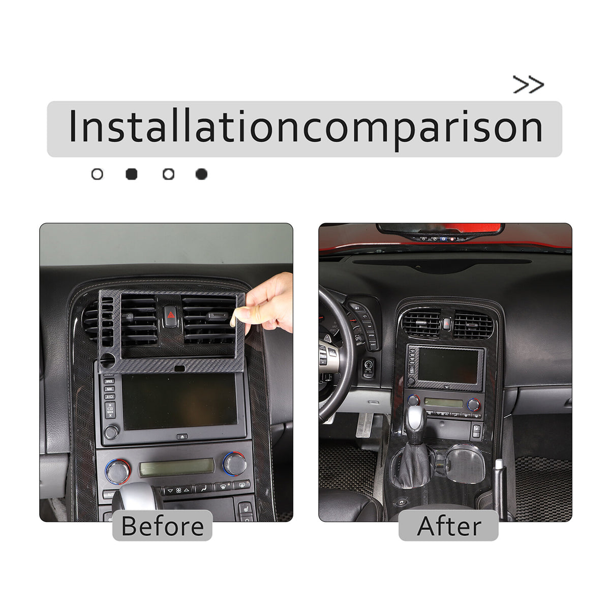 Matte Carbon Fiber Center Navigation Screen Trim Cover For Corvette C6 2005-13 23