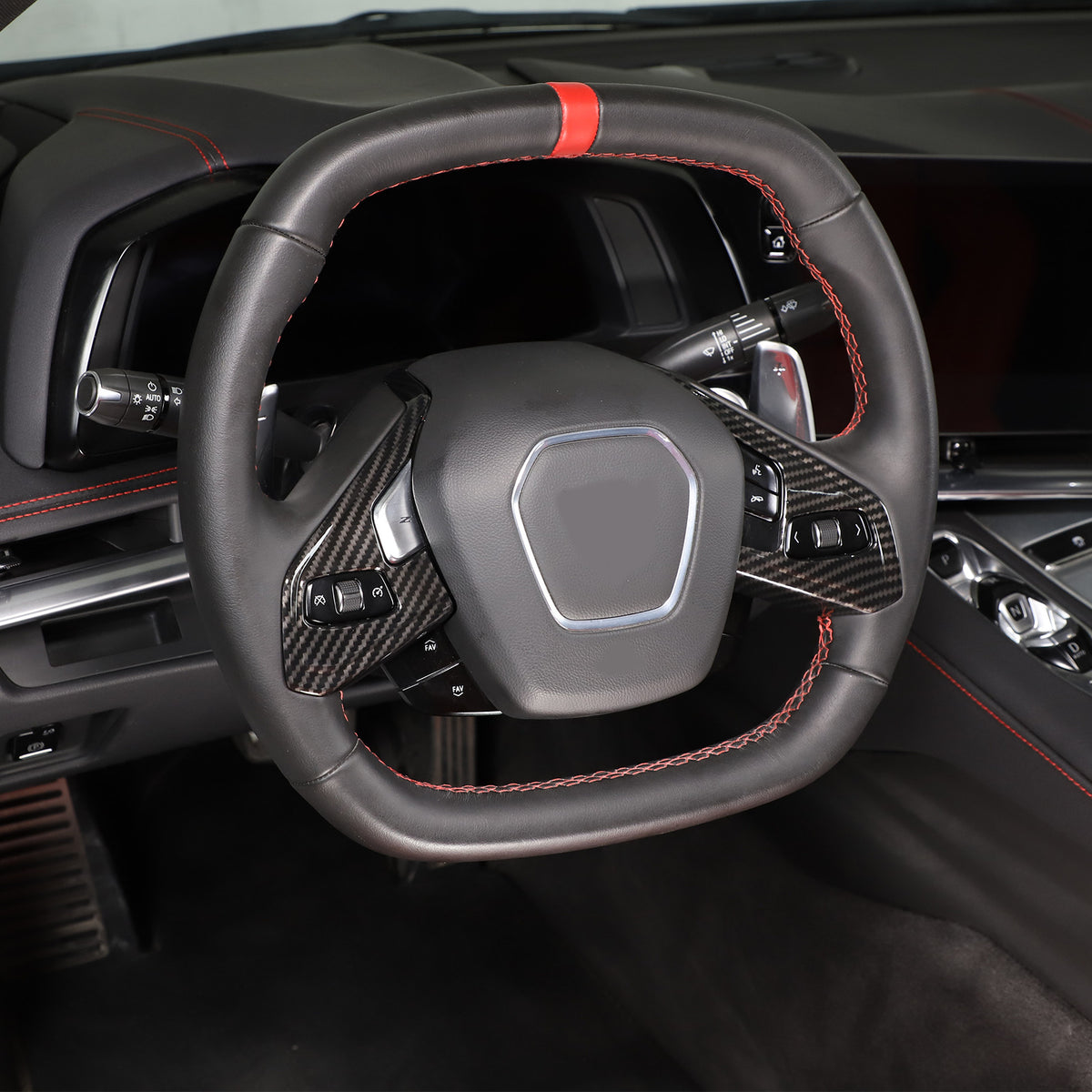 Carbon Fiber ABS Interior Full Decor Cover Trim Kit For Corvette C8 2020-2025 - Styles 1-5 36