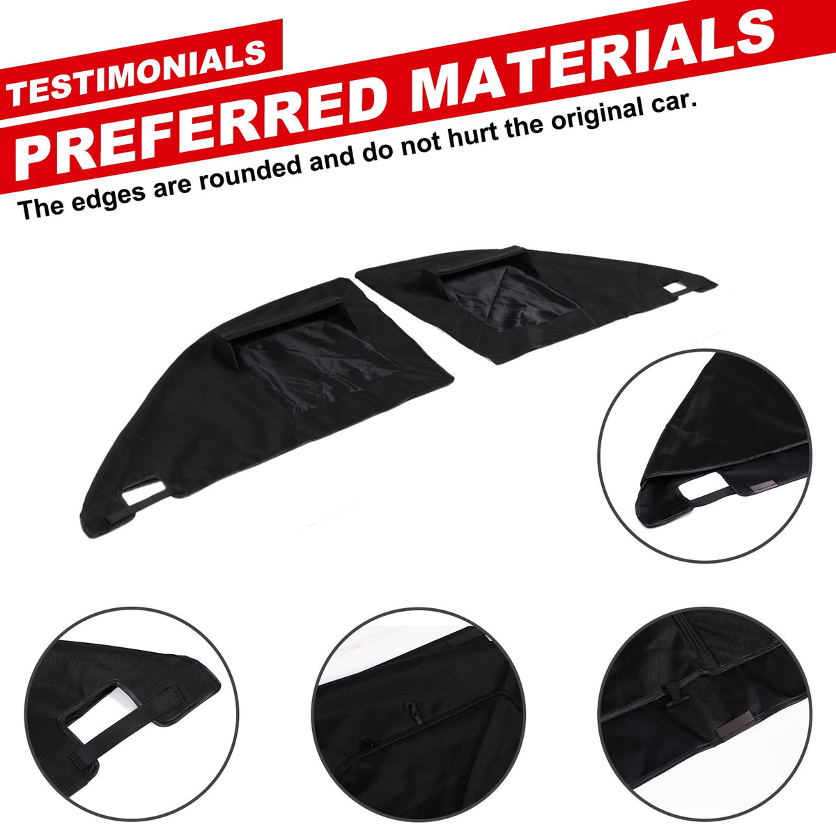 Front Door Window Visor Sunshade Sun Cover For Toyota Prado J150 2010-2023 14