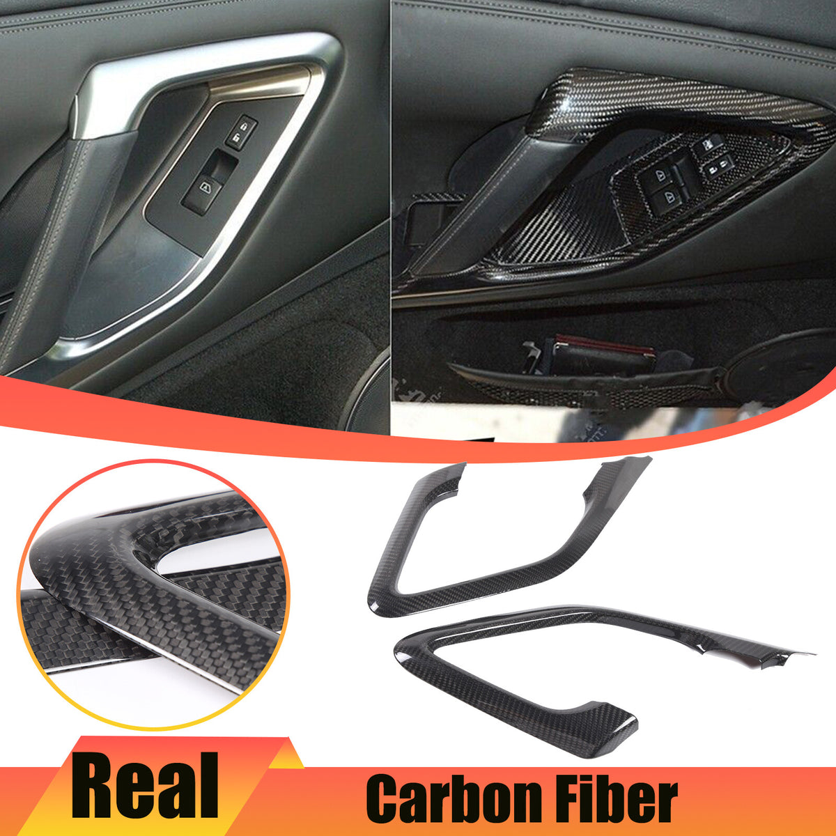 Real Dry Carbon Fiber Center Console Trim Set For Nissan GTR R35 2008-2016 US 4