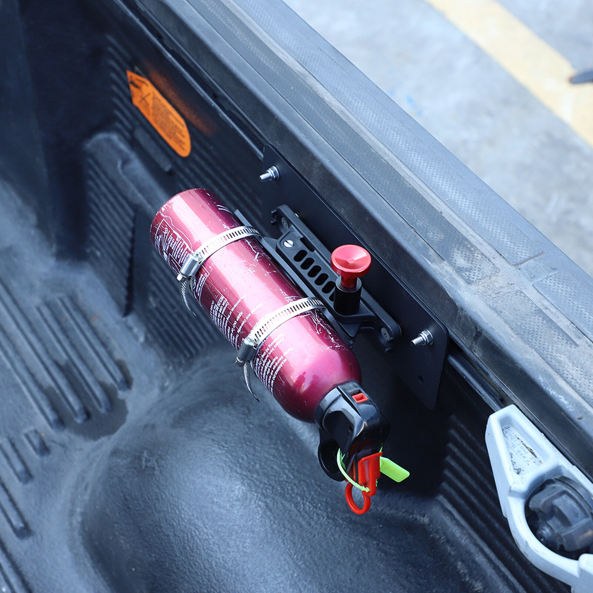 Black Car Fire Extinguisher Mount Bracket For Toyota Tacoma/Tundra 2016-23 4