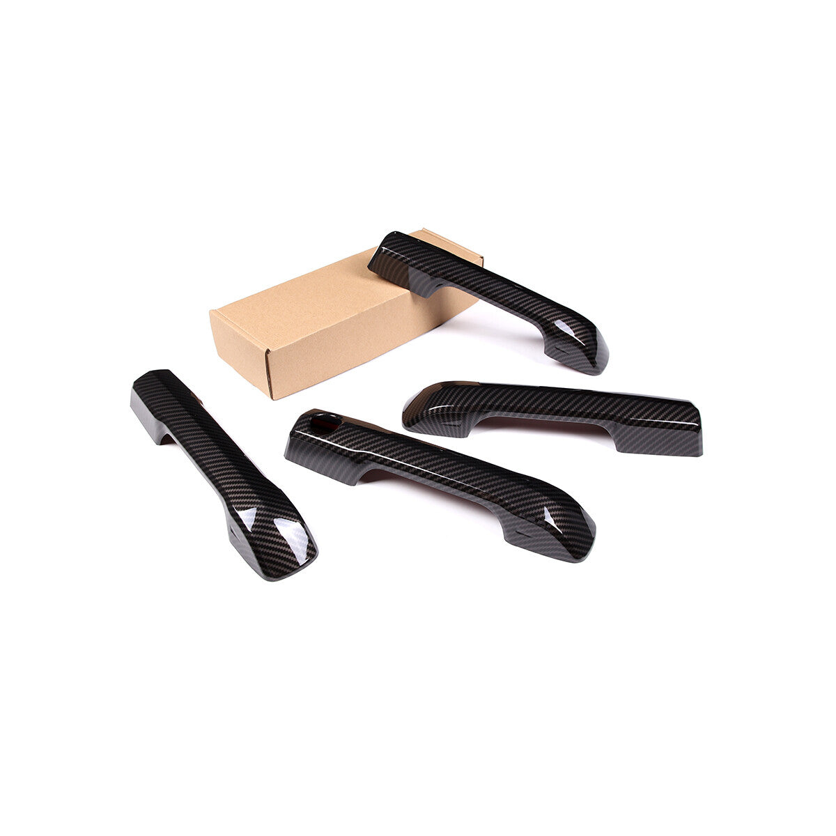 Carbon fiber Side Mirror+Door Handle Covers Molding Trim for Toyota Tundra 22-26 2
