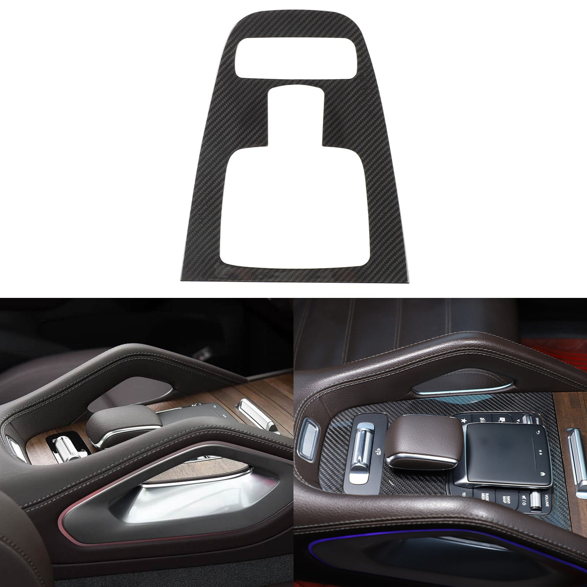 Real Carbon Fiber Gear Shift Panel Trim Cover For Benz GLE V167/GLS X167 2020+ 17