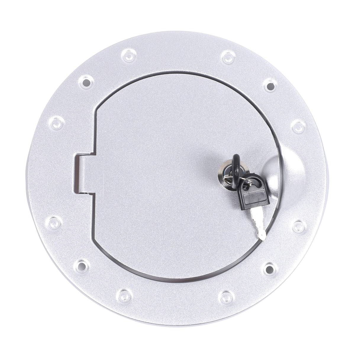 Silver Gas Cap Cover Fuel Filler Door Locking Anti-theft For Hummer H3 05-09 US 4