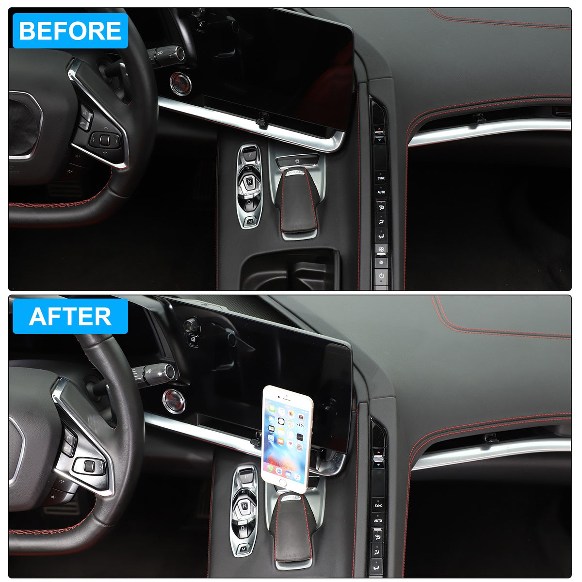 Inner Dashboard Air Vent Phone Holder Mount Bracket For Corvette C8 2020-2025 34