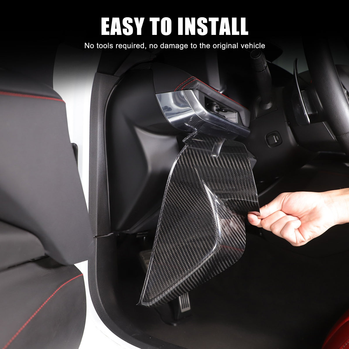 Real Carbon Fiber Interior Door Pillar Trim Cover For Corvette C8 2020+ 8