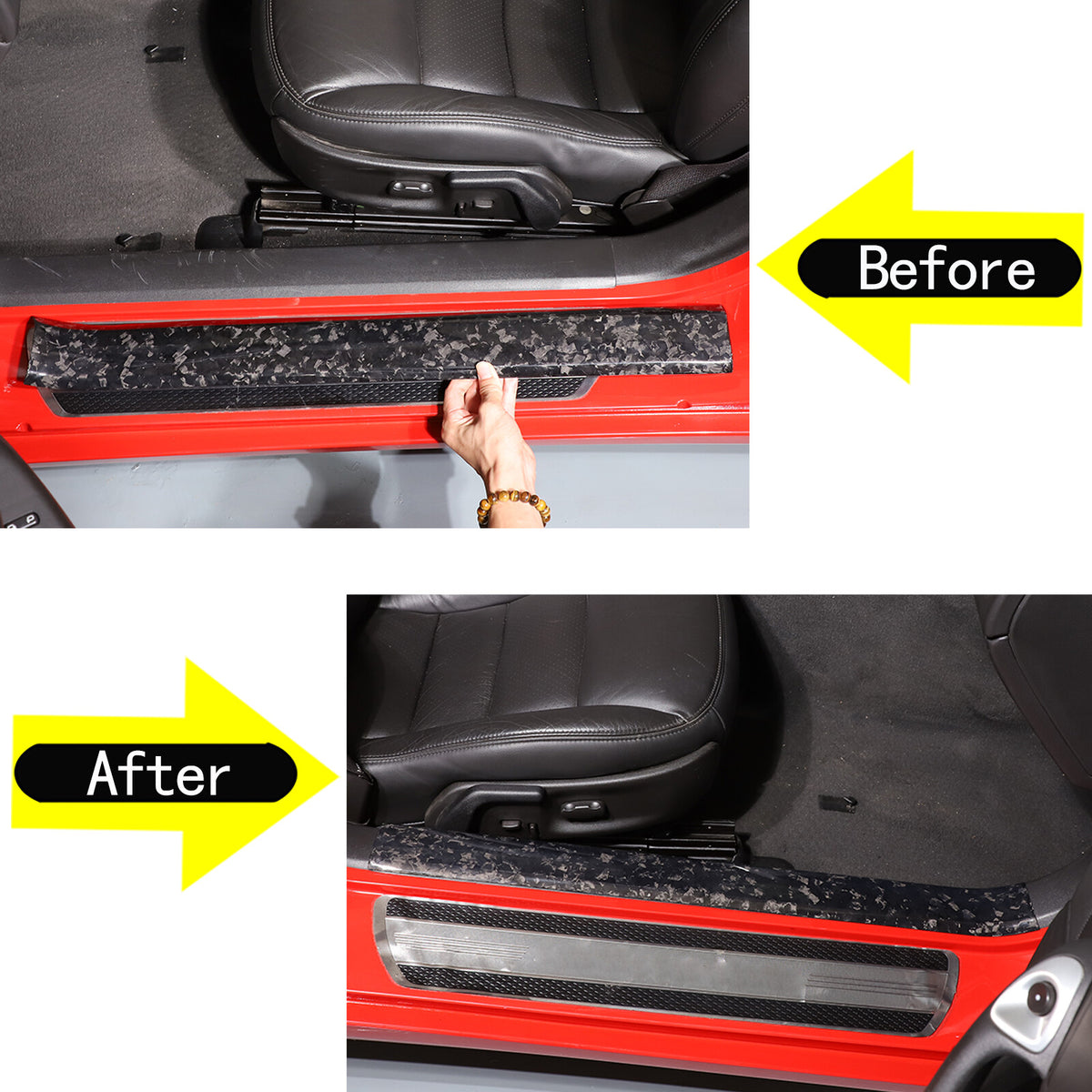 Forged Real Carbon Fiber Full Interior Set Decor Cover Trim Kit for Corvette C6 19