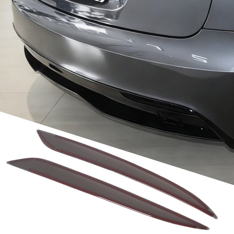 Smoked Black Rear Fog Tail Light Lamp Decor Cover Trim For Tesla Model S 2017+ 7