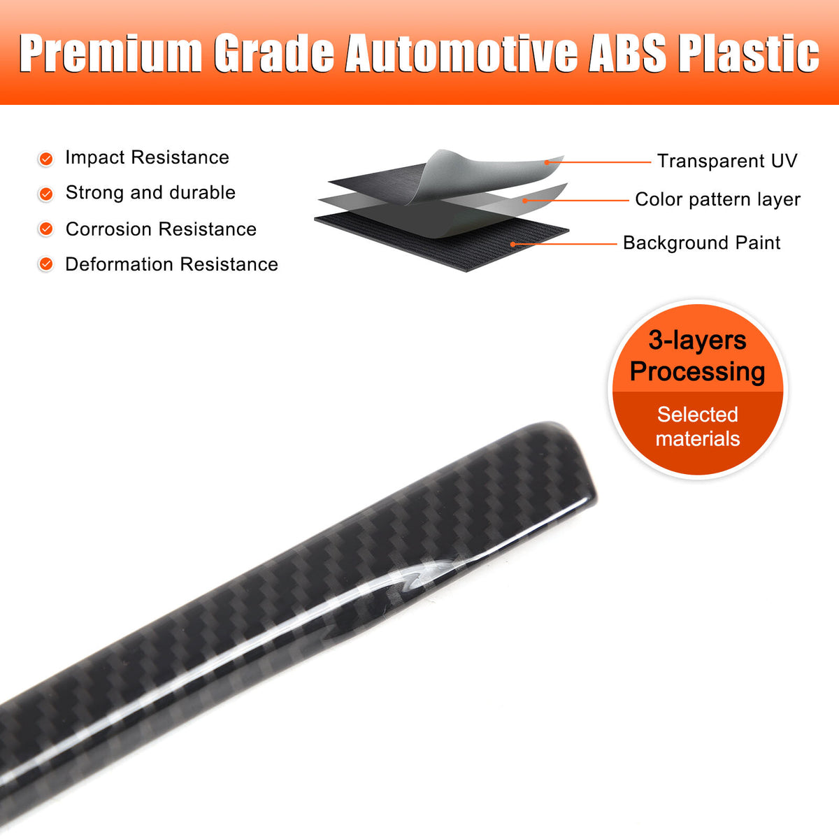 Carbon Fiber ABS Interior Full Decor Cover Trim Kit For Corvette C8 2020-2025 - Styles 51-55 53