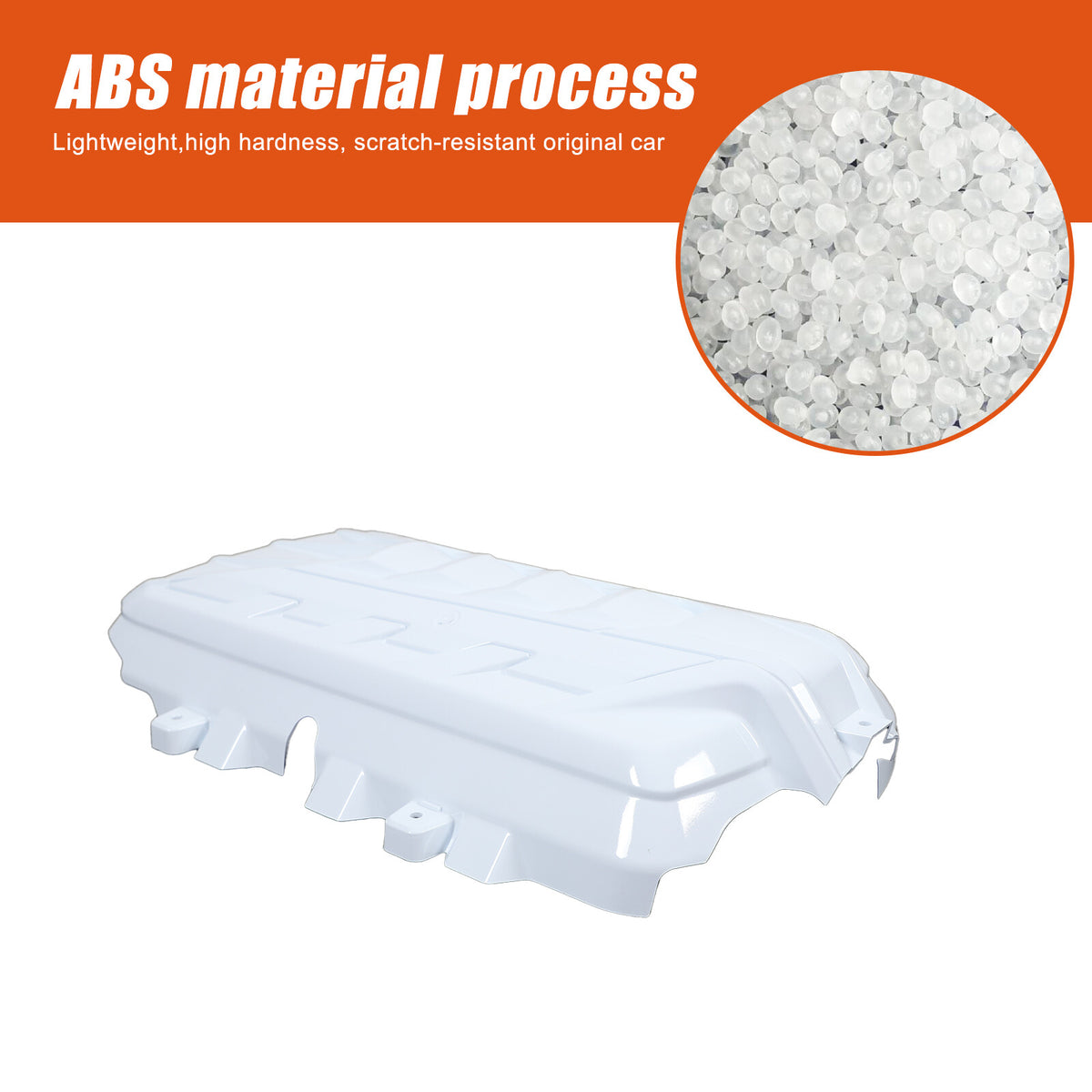 ABS White Engine hood panel Trim Cover For Corvette C8 2020-26 6