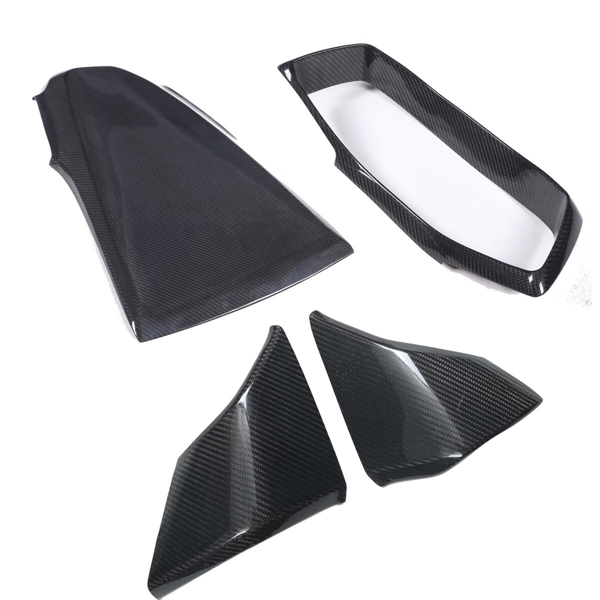 4xReal Carbon Fiber Dashboard Instrument Upper Panel Cover For C8 Corvette 20-25 1