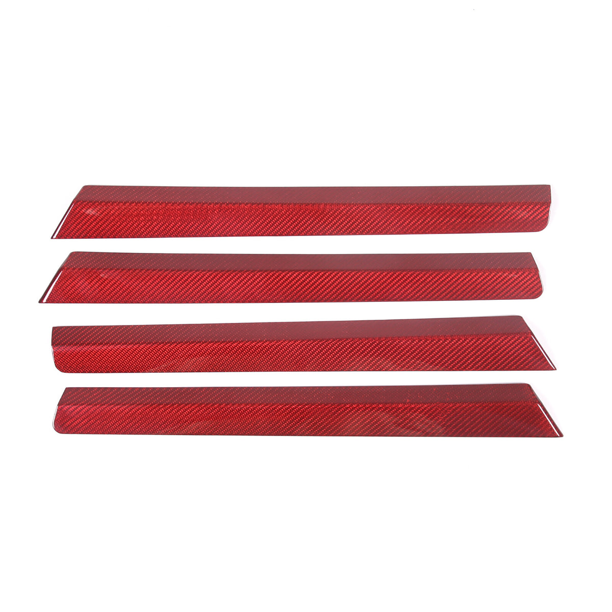 Red Real Carbon Fiber Interior door panel Trim For Porsche Cayenne 958 11-17 10