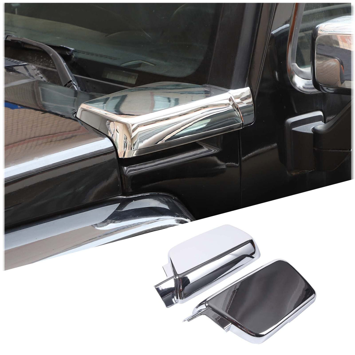 ABS Chrome Hood Side Trim Cover Scratch Resistant Trim For Hummer H3 2005-2009 1