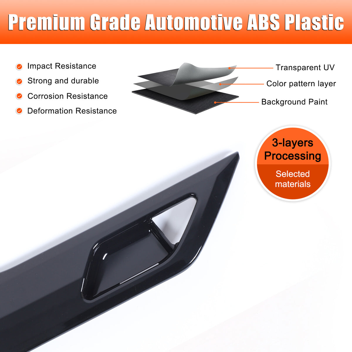 Glossy Black Interior Door Bowl Panel Trim Cover For Lexus GX550 2025+ 5