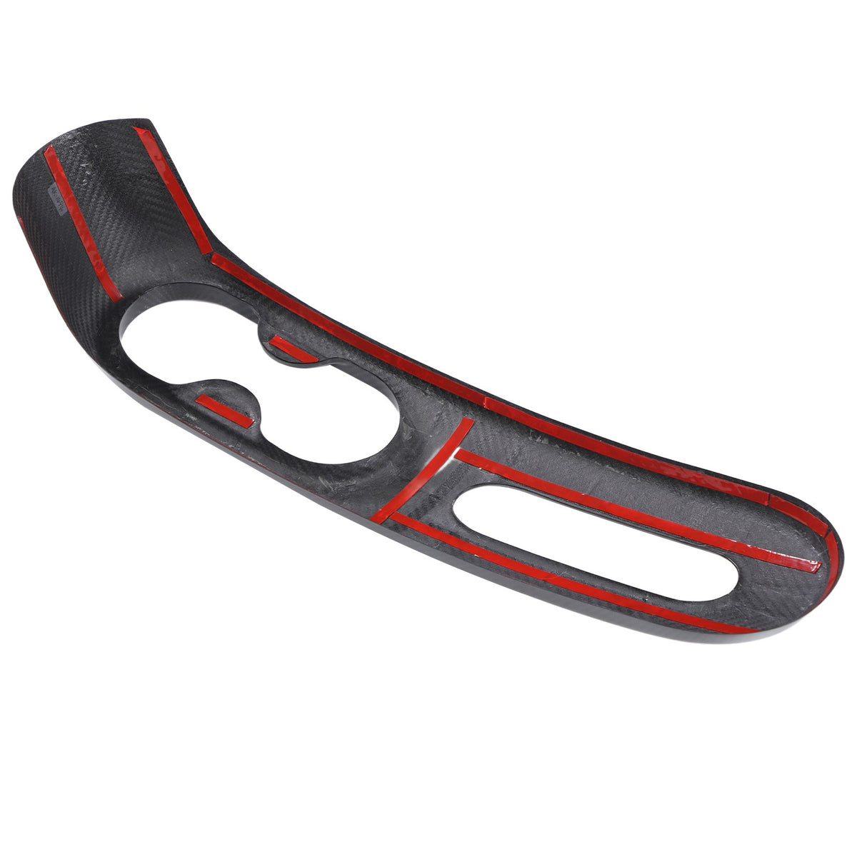 Real Carbon Fiber Handbrake & Cup Holder Panel Trim For Fiat 500 312 2007-2015 15