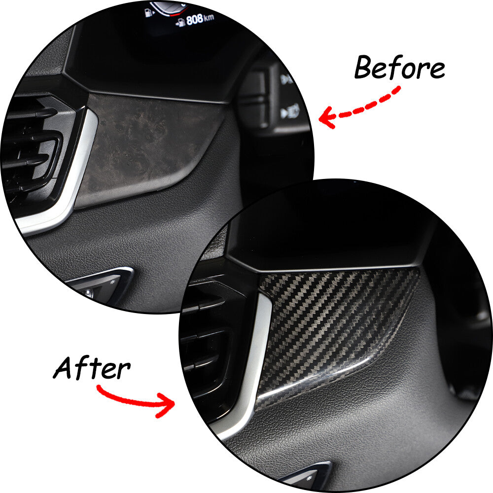 Real Carbon Fiber Interior Dashboard Panel Cover Trim For BMW X5 2019-2023 US 16