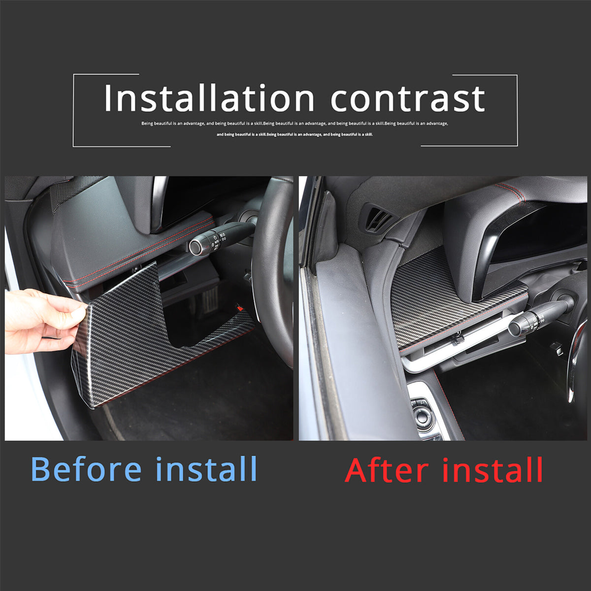 Carbon Fiber ABS Interior Full Decor Cover Trim Kit For Corvette C8 2020-2025 - Styles 46-50 59