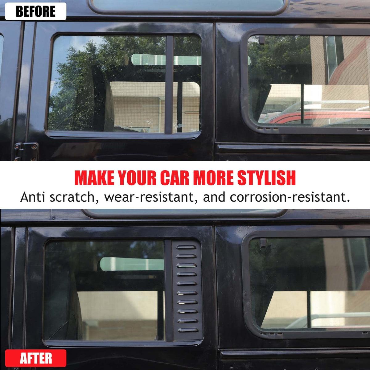 Alloy Rear Door Window Pillar Post Cover Trim For Land Rover Defender L316 04-18 3