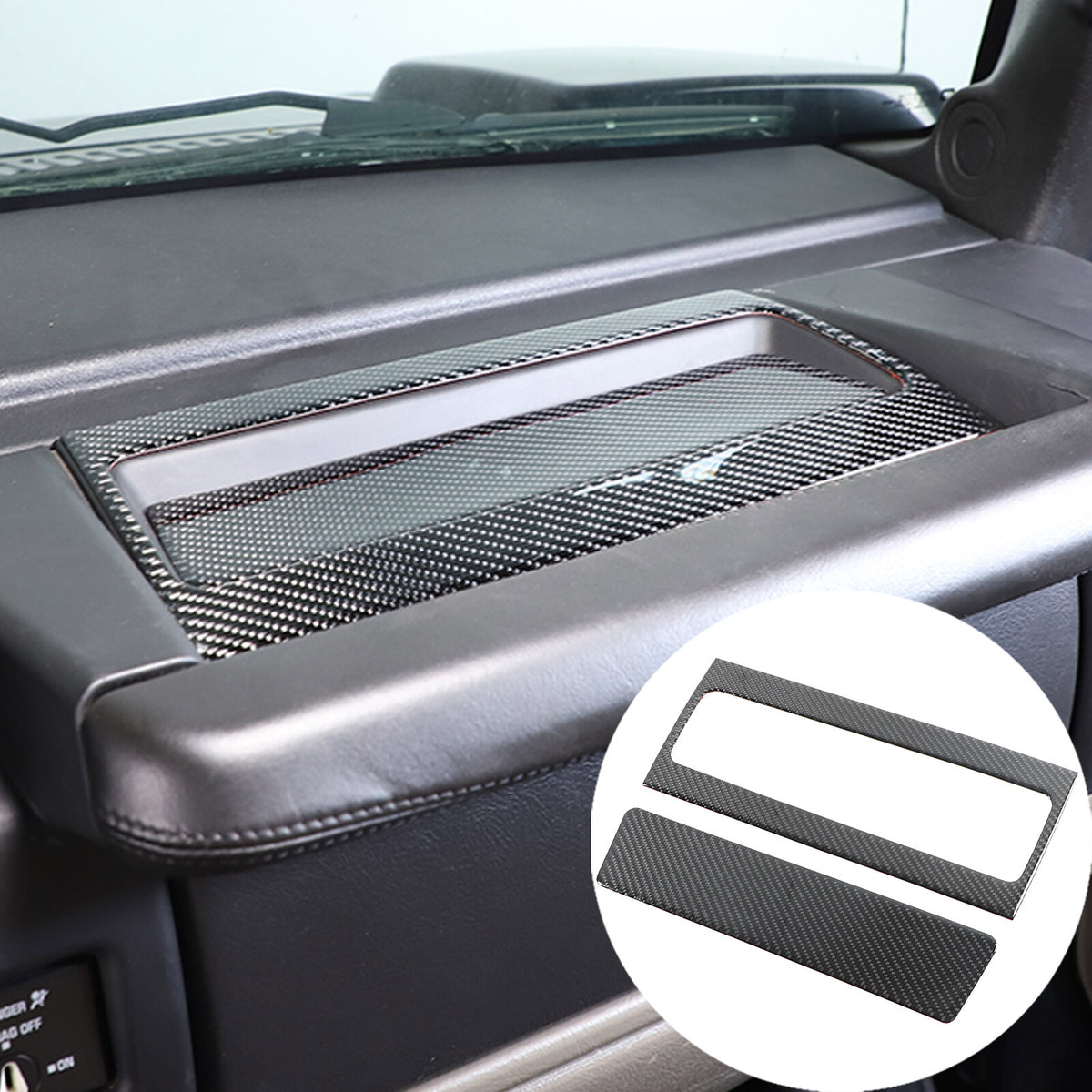 Soft Carbon fiber Interior door Panel Trim Sticker Set For Hummer H2 2003-07 2