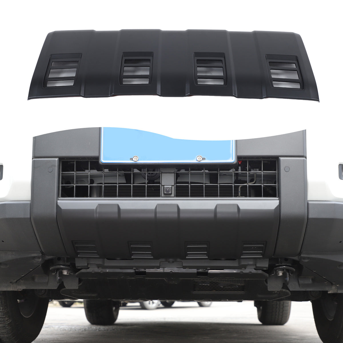 Matte Black Front Bumper Guard Plate Trim For Land Cruiser LC250 2024-2025 1