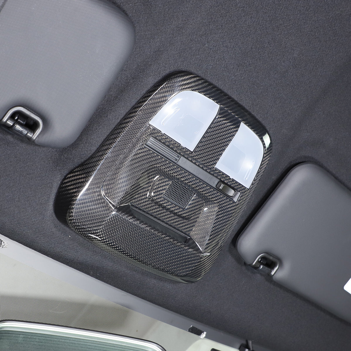 Real Carbon Fiber Reading Light Lamp Frame Cover Trim For Subaru 2022-2023 8