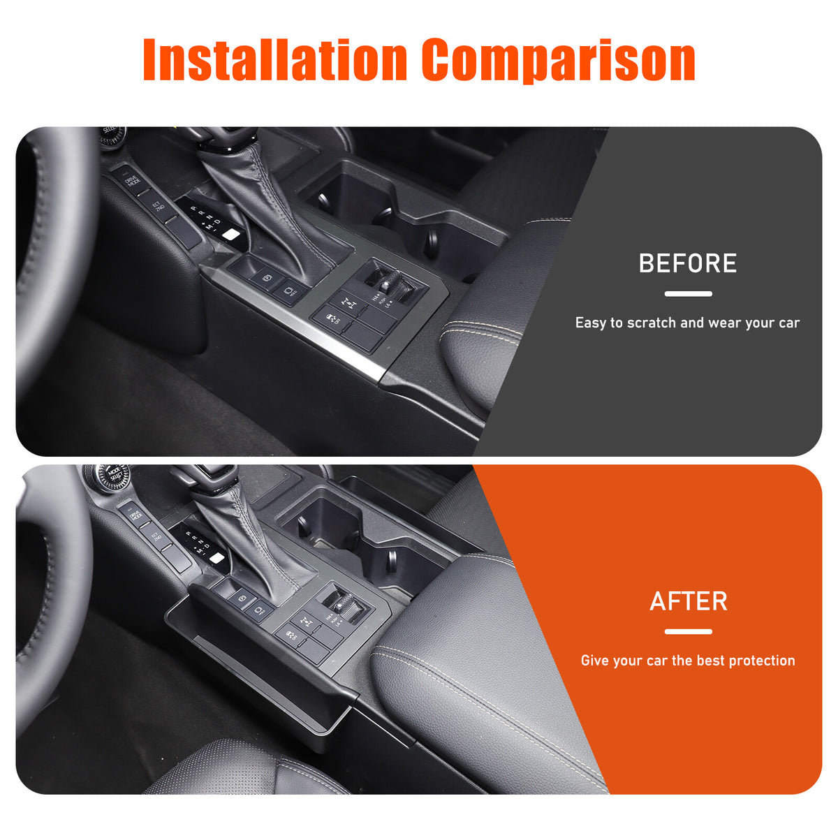 Center Gear Shift Storage Box Cover Trim Tray For Toyota Land Cruiser LC250 24+ 10