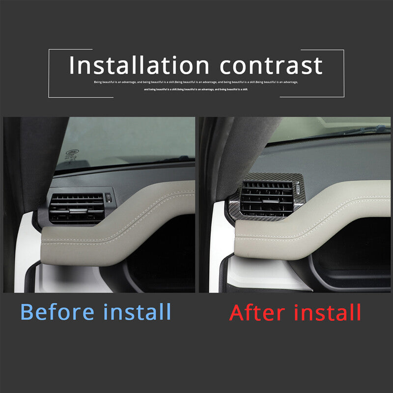 Real Carbon Fiber Side Air Vent Outlet Cover For Land Rover Defender 2020-23 9