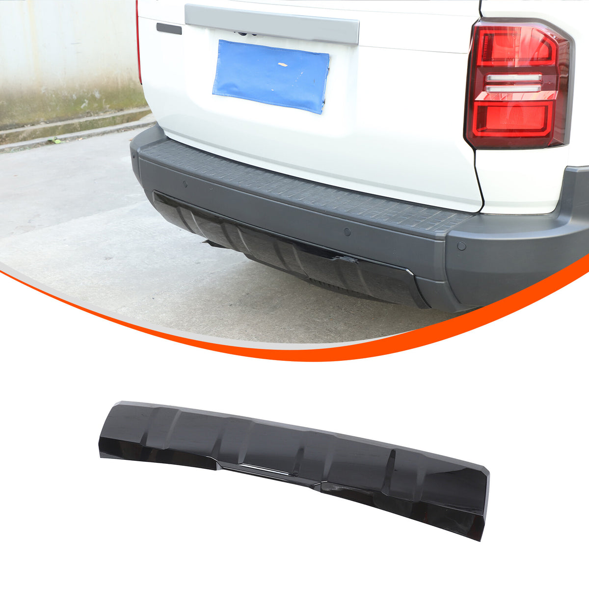 Glossy Black Rear Bumper Spoiler Guard For Toyota Land Cruiser LC250 24+ 3