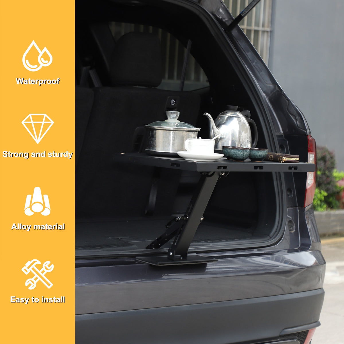 Car Camping Portable Trunk Lock Latch Table For Honda Pilot 2016-2022 18