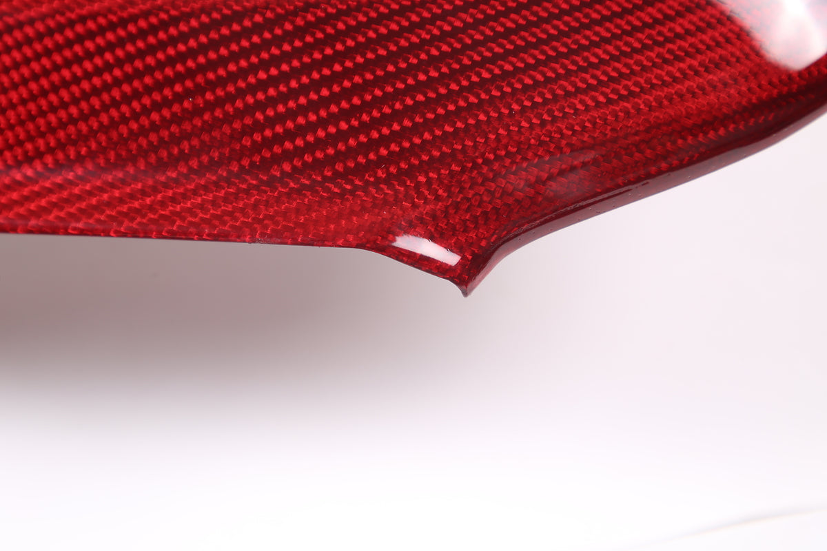Red Carbon Fiber Dashboard Instrument Upper Panel Trim for Corvette C8 2020-25 10