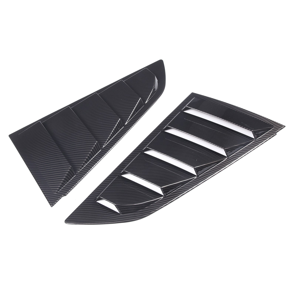 ABS Carbon Fiber Rear Side Window Louver Shutter Trim For Corvette C7 2014-2019 11