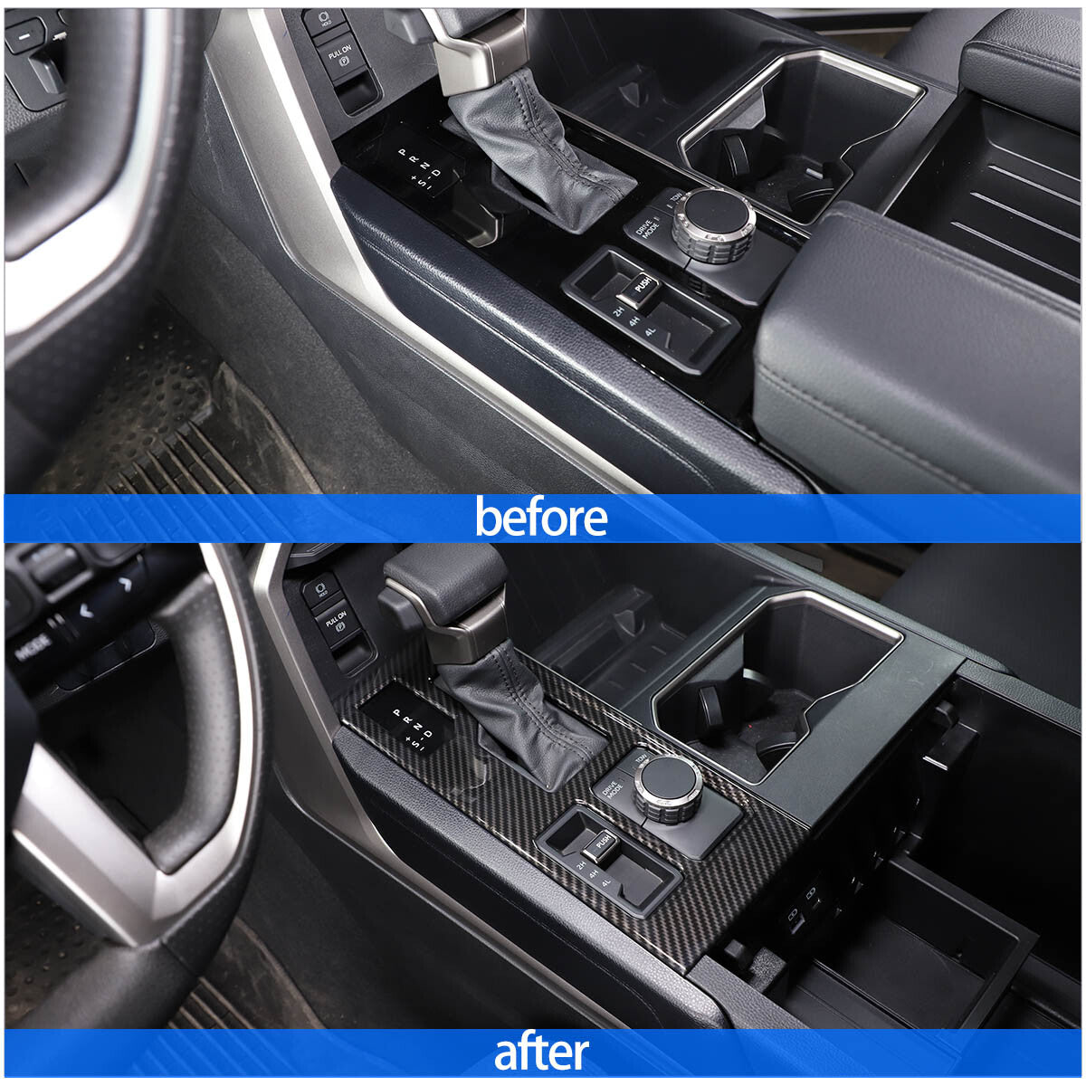 ABS Carbon Fiber Interior Set Cover Trim Kit For Toyota Tundra Sequoia SR 22+ - Styles 1-5 220