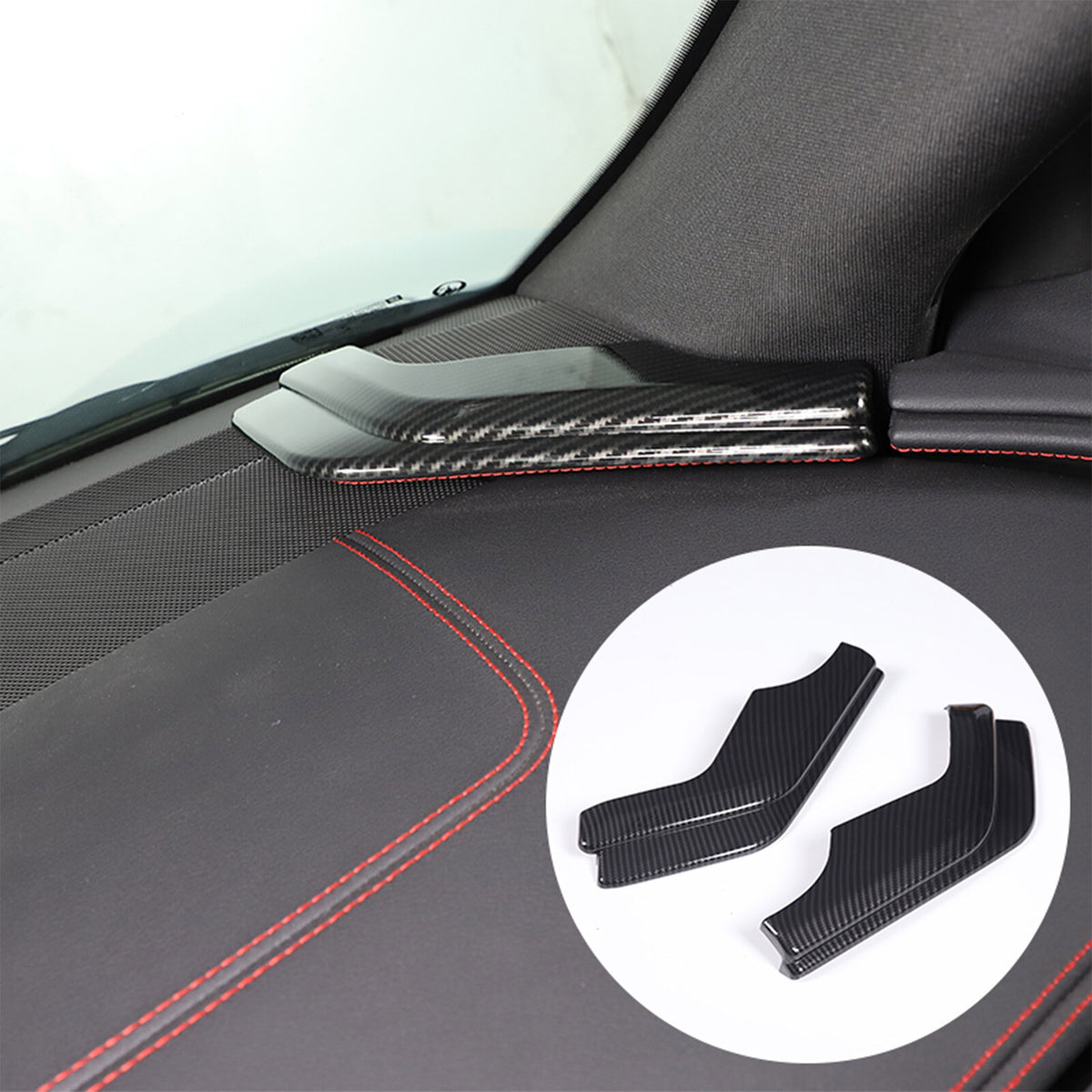 Carbon Fiber Interior Dashboard Side Panel Cover Trim For Corvette C8 2020-2026 10
