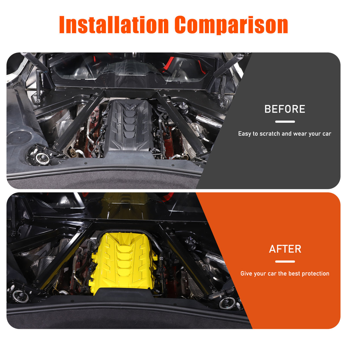 Replace Engine Hood Panel Trim Cover Cap For Corvette C8 Coupe 2020-26 - Variants 6-10 10