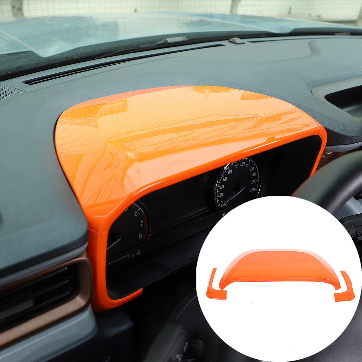 For Ford Maverick 2022-2023 Orange Dashboard Instrument Panel Frame Cover Trim 2