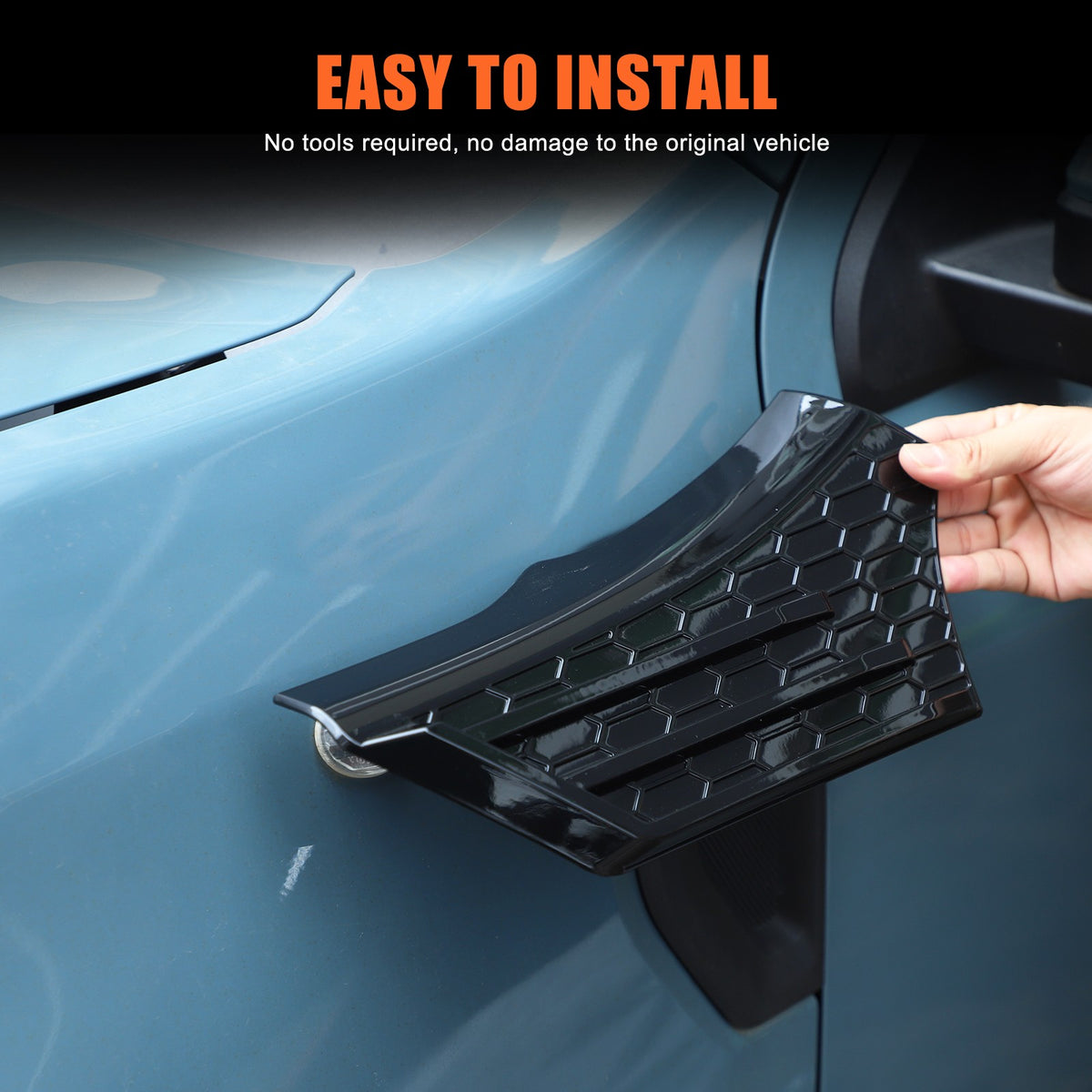 Piano Black ABS Side Fender Upper Panel Trim Cover For Ford Maverick 2022+ 5