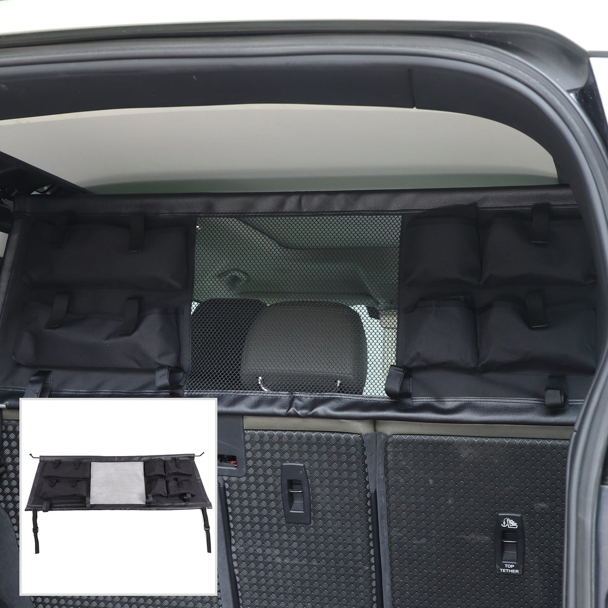 Rear Trunk Cargo Organizer Isolation Net W/ Bag For LR Defender 110 L663 20-23 2